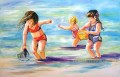 Tres hermanas en la playa